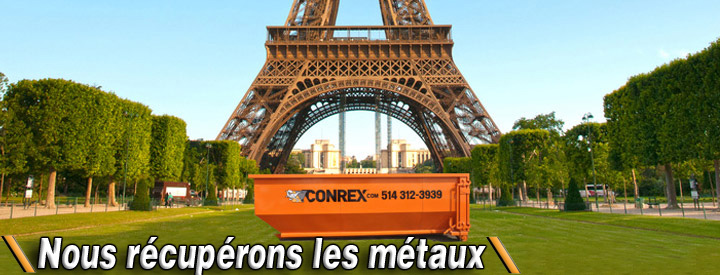 conteneur pour récupération de méteaux.